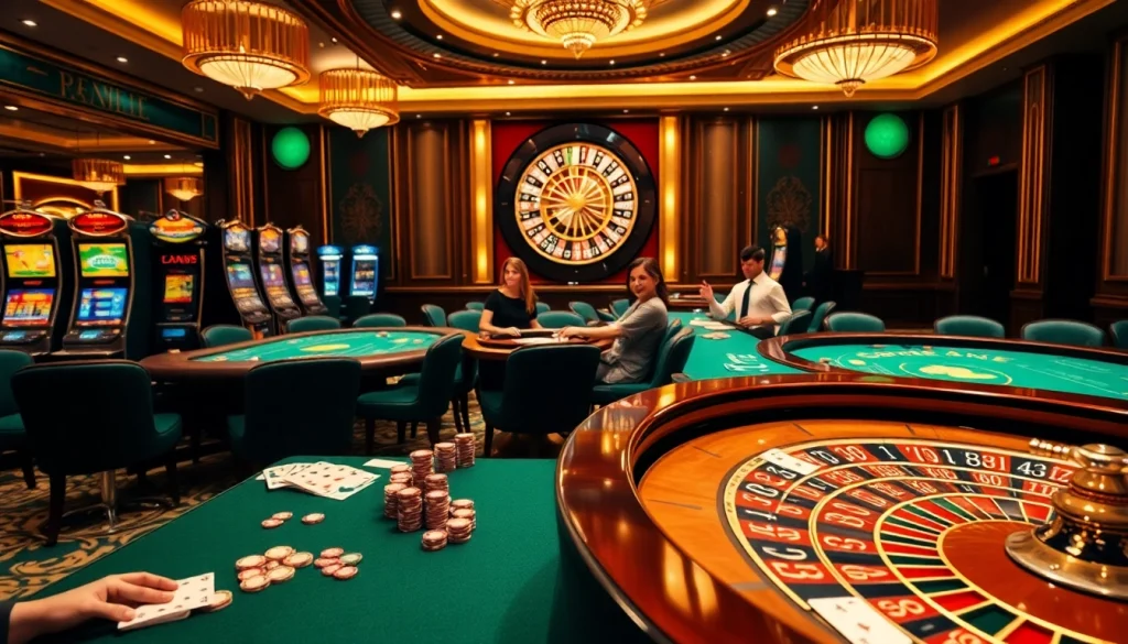 Experience thrilling games at sites de casino en ligne with vibrant tables and luxurious atmosphere.