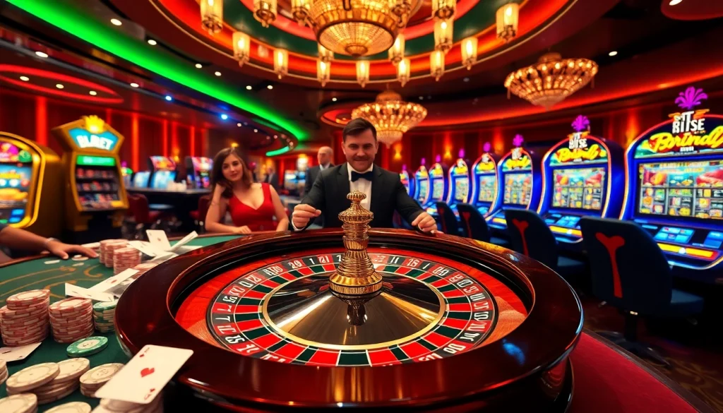 Players enjoying online games at sites de casino en ligne with vibrant casino elements.