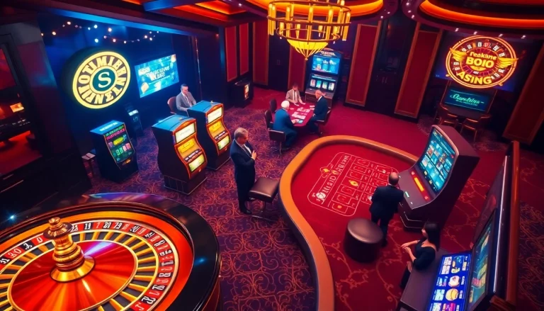 Experience thrilling wins at the trang chủ 88aa casino with vibrant tables and slot machines.